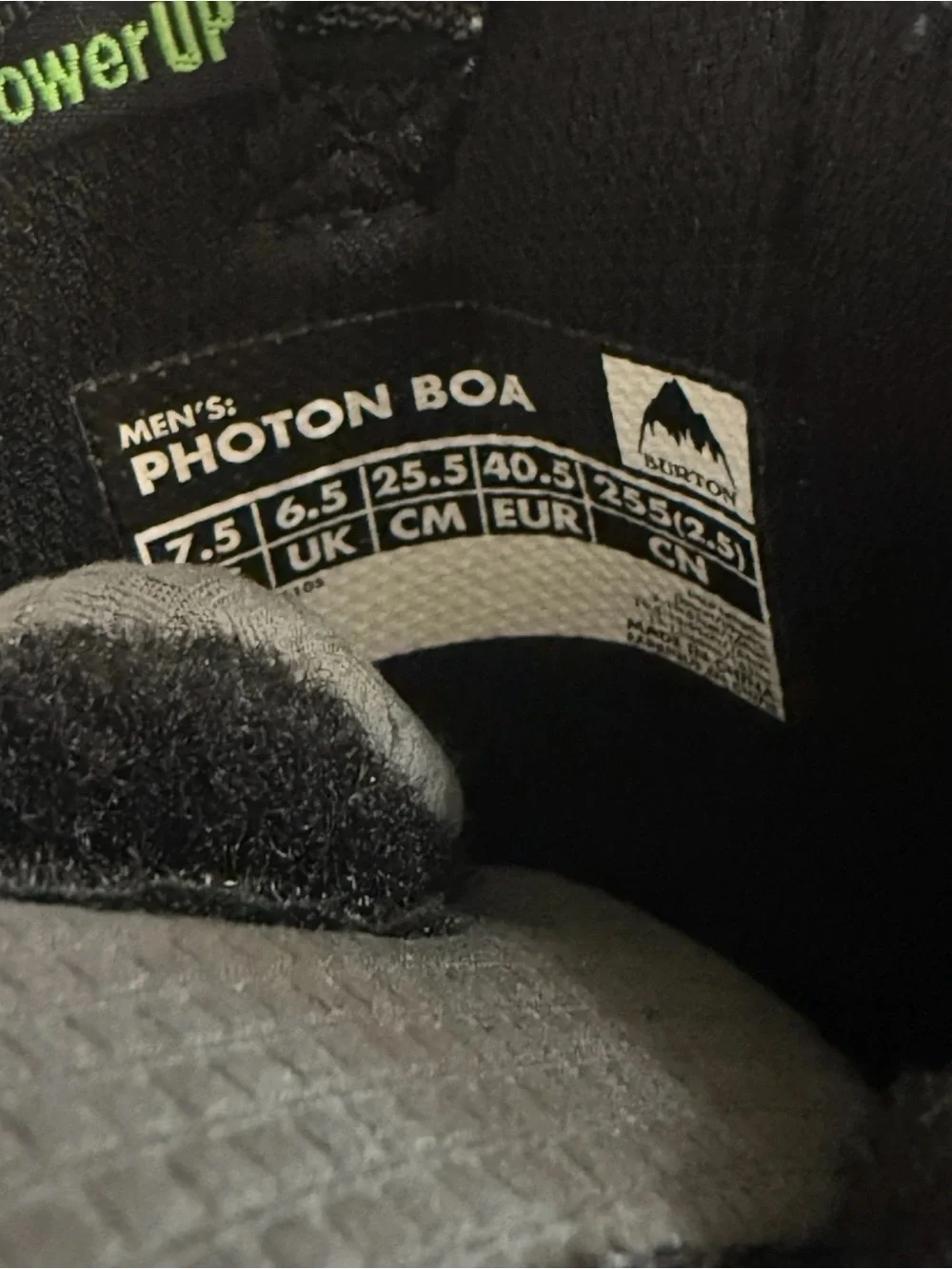 Burtons Photon BOA Imprint 3 Snowboard Boots Gray Black Size 7.5 Mens